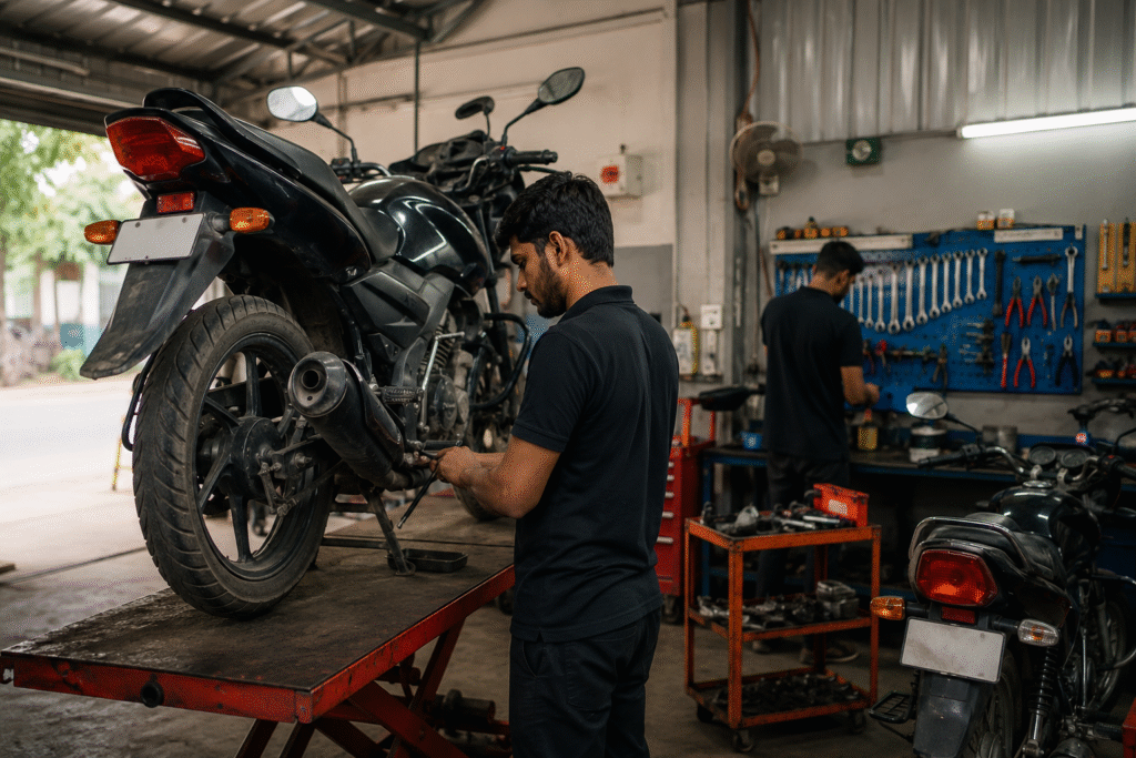 how to open bike service center india